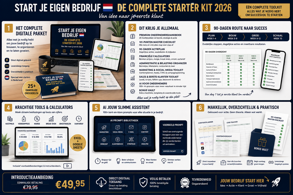 START JE EIGEN BEDRIJF 🇳🇱 – De Complete Starter Kit 2026